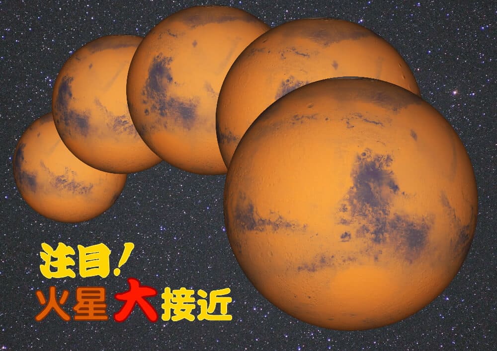 『注目！　火星大接近』では、15年ぶりに地球に大接近する火星の見え方を紹介